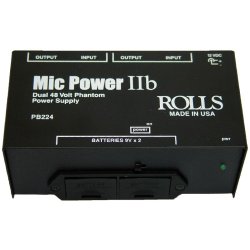ROLLS PB224 2 Kanals 48V Phantom Power Str�mforsyning til str�m og Batteri