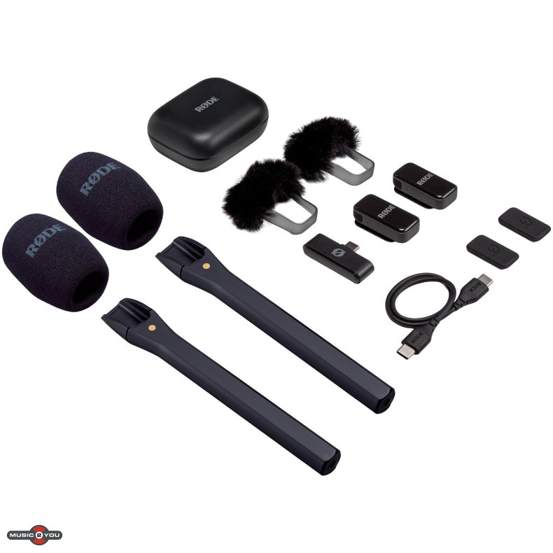 R�DE Wireless Micro USB-C BUNDLE 3 - Sort