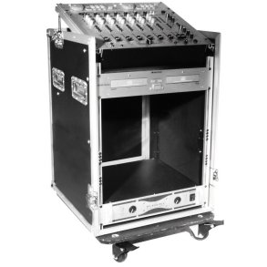 Roadinger Kombi Rack med hjul - 12Unit lodret / 10Unit Vandret