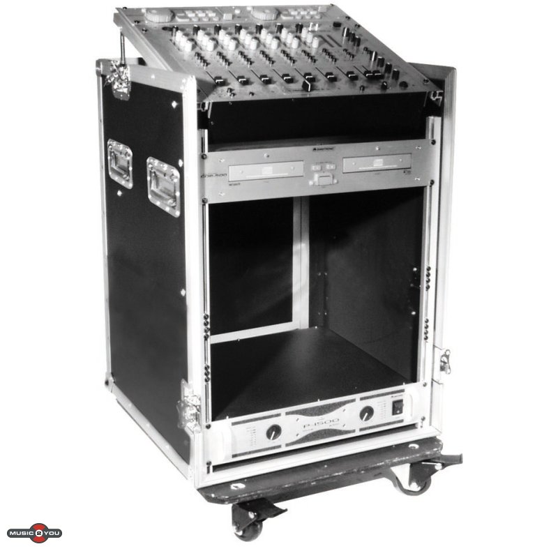 Roadinger Kombi Rack med hjul - 12Unit lodret / 10Unit Vandret
