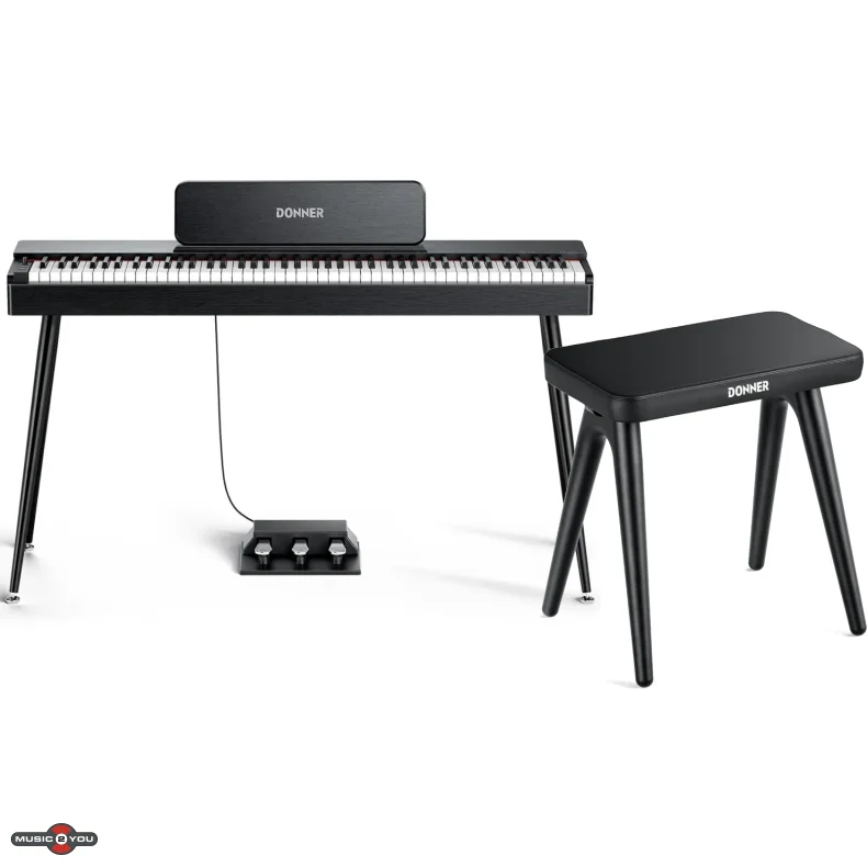 Donner Oura S100 El klaver Bundle - Sort 