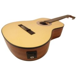 Santana B8 EQ v2 klassisk 4/4 guitar med pickup og tuner - Natur