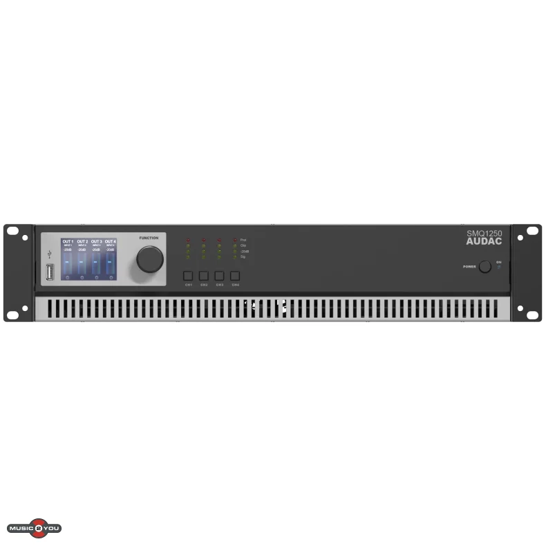 Audac SMQ1250 Forstrker 4x1250W 4 Ohm - BRUGT