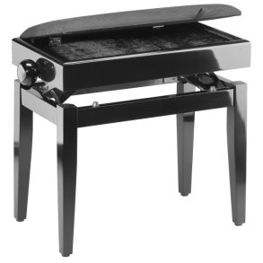 Stagg Klaverbnk med magasin - Sort Hjglans / Sort Fljl