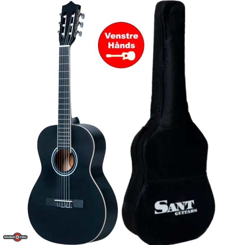 Sant Guitars CJ-36L SBK V2 - 3/4 Spansk Brne guitar - Sort  - Venstrehnds