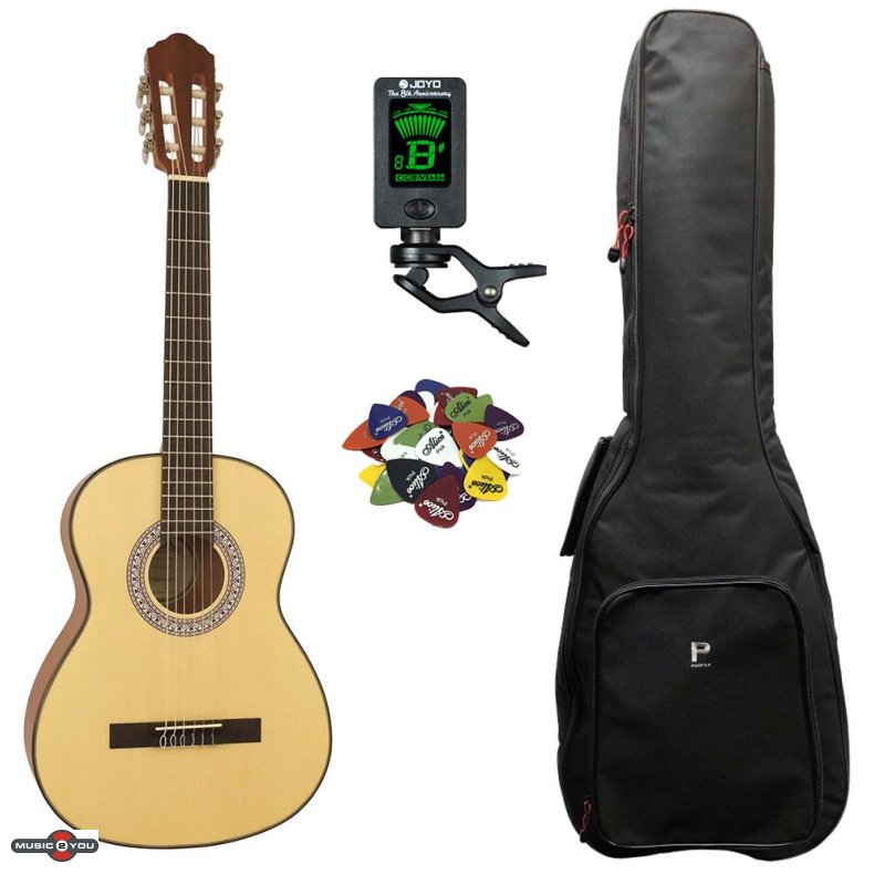 Santana B7 v2 3/4 Klassisk Brne Guitar Pakke - Satin