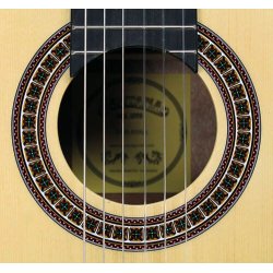 Santana B8 EQ CW v2 venstrehnds klassisk 4/4 guitar med pickup og tuner - Natur