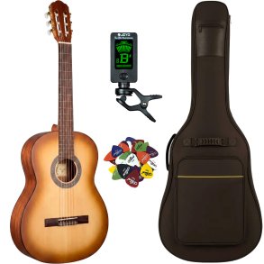 Santana Classical 18 Klassisk guitar 4/4 - Pakke - Brown Burst