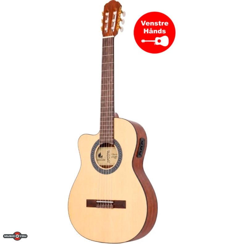 Santana Classical 20 Spansk klassisk 4/4 guitar med pickup og tuner - Nature - Venstreh�nds