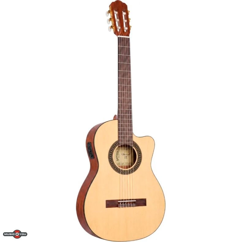 Santana Classical 20 Spansk klassisk 4/4 guitar med pickup og tuner - Nature