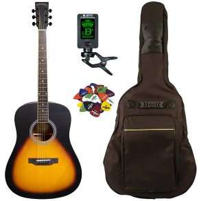 Santana LA-90-V2 - Western guitar pakke - Black Sunburst