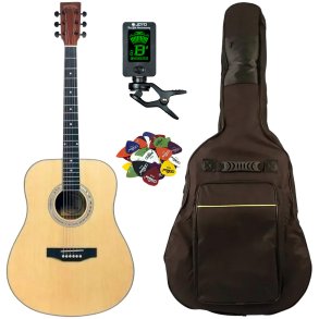 Santana LA-90-V2 - Western guitar pakke - Natur