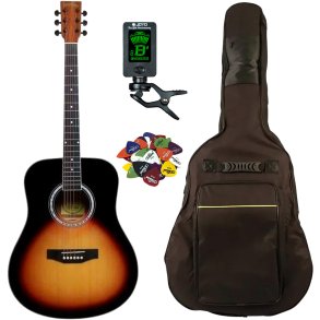 Santana LA-90-V2 - Western guitar pakke  - Sunburst