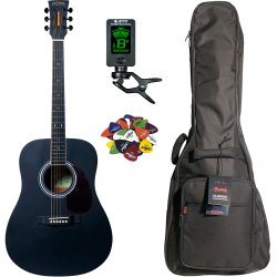 Santana Player D11  - Western guitar pakke  - Sort