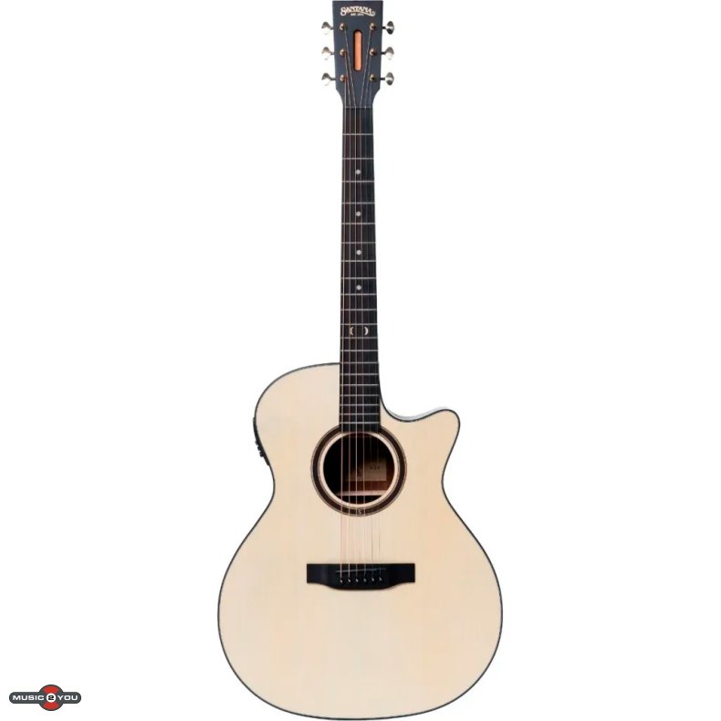 Santana Player G14 Western guitar med pickup, tuner og cutaway - Natur