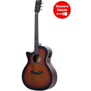 Santana Superb G94 LEFT BRS venstreh�nds Western guitar med pickup - Brown Burst