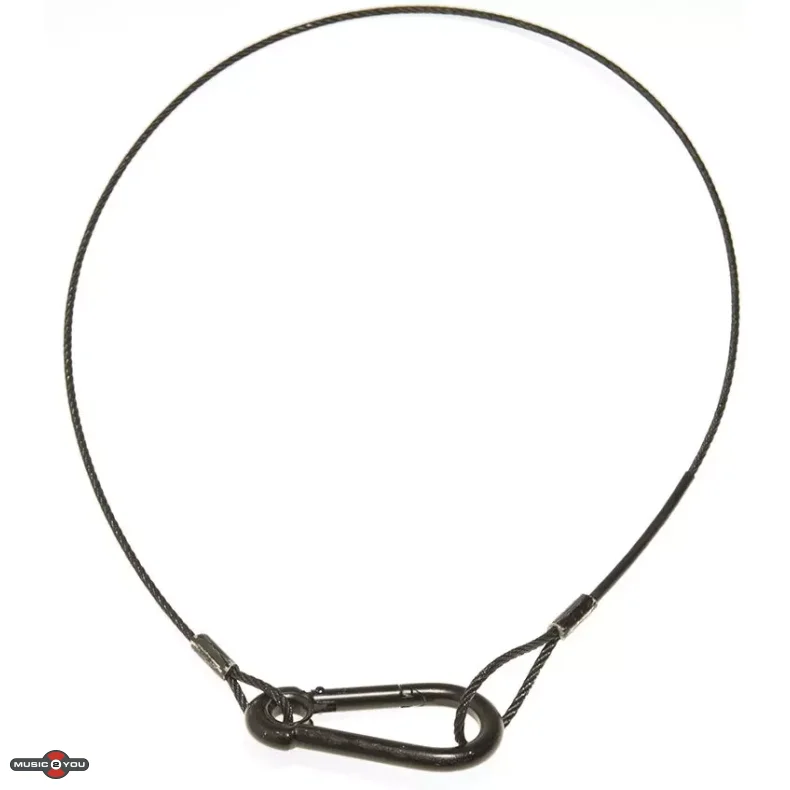 Rope Saftywire 10 kg. / 850 mm. - Sort