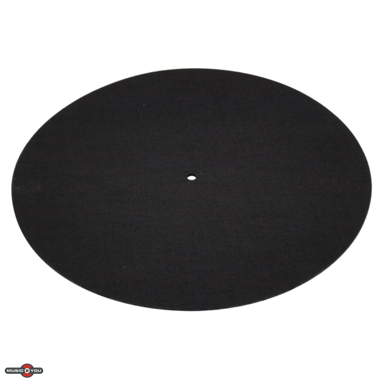 Slipmat til pladespiller - Mat Sort