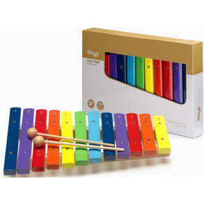 Stagg 12-Stavs Xylofon - Regnbue