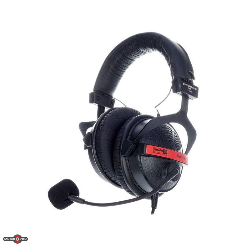 Superlux HMC-660E - 150 Ohms Hovedtelefon med kondensator mikrofon med Jack stik