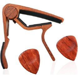 Guitar Capo s�t i metal med tr�look til Elektrisk og Western guitar