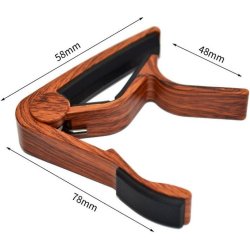 Guitar Capo s�t i metal med tr�look til Elektrisk og Western guitar