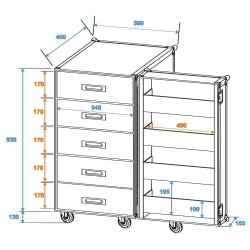 Roadinger TSF-1 Universal Skuffe-rack