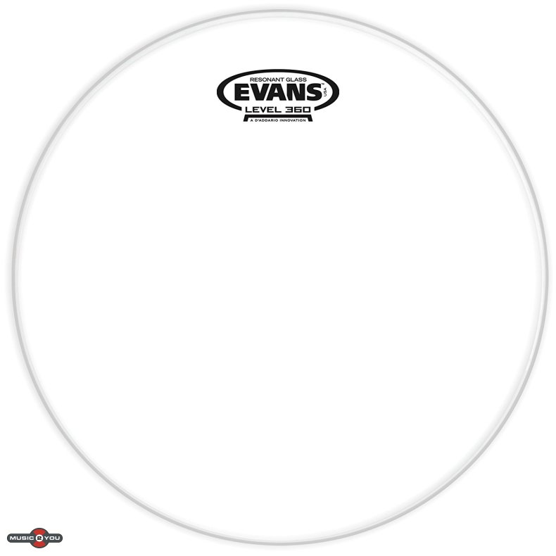 Evans Resonant Clear / Sort Coated Trommeskind