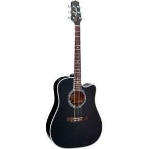 Takamine EF341SC Western guitar med pickup og cutaway - Sort
