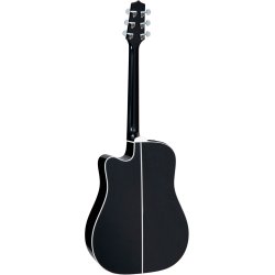 Takamine EF341SC Western guitar med pickup og cutaway - Sort