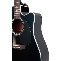 Takamine EF341SC Western guitar med pickup og cutaway - Sort