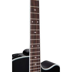 Takamine EF341SC Western guitar med pickup og cutaway - Sort