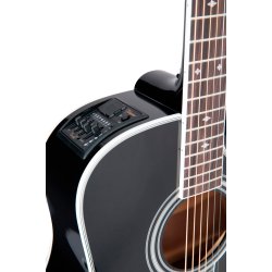 Takamine EF341SC Western guitar med pickup og cutaway - Sort