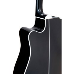 Takamine EF341SC Western guitar med pickup og cutaway - Sort