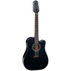 Takamine GD30CE-12-BLK 12-Strenget Western guitar med pickup og cutaway - Sort