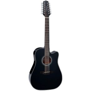 Takamine GD30CE-12-BLK 12-Strenget Western guitar med pickup og cutaway - Sort