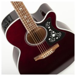 Takamine GN75CE-WR Western guitar med pickup og cutaway - Wine Red