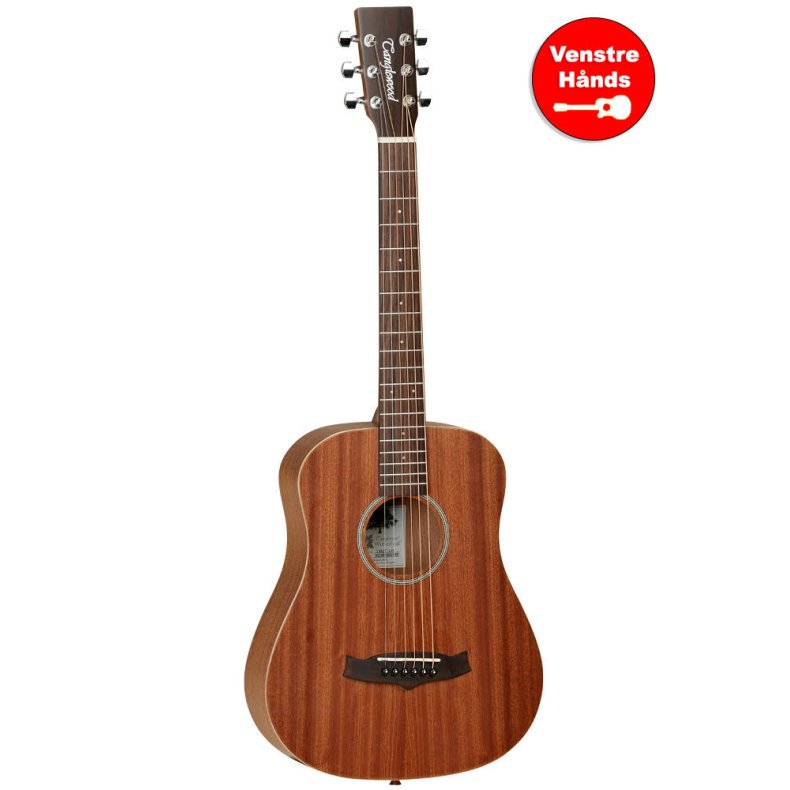 Tanglewood TW2TLH Travel model venstrehnds Western guitar - Mahogni