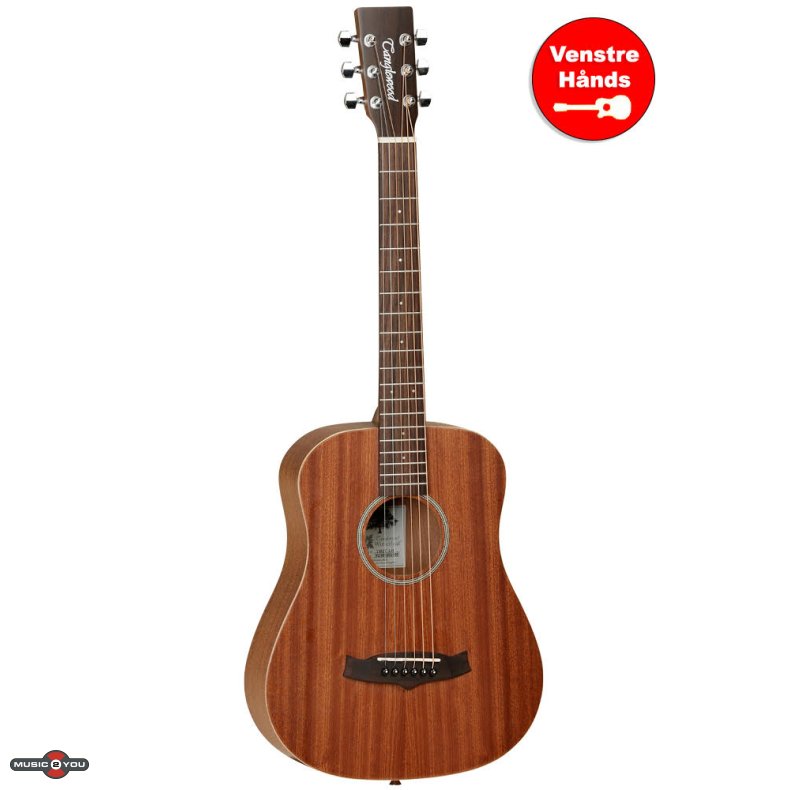 Tanglewood TW2TLH Travel model venstrehnds Western guitar - Mahogni