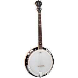 Tanglewood TWB18M4 4 String Banjo, 18 Brackets, Remo Ivory Head