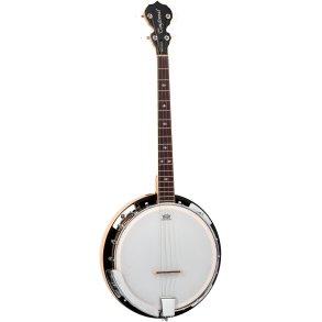 Tanglewood TWB18M4 4 String Banjo, 18 Brackets, Remo Ivory Head