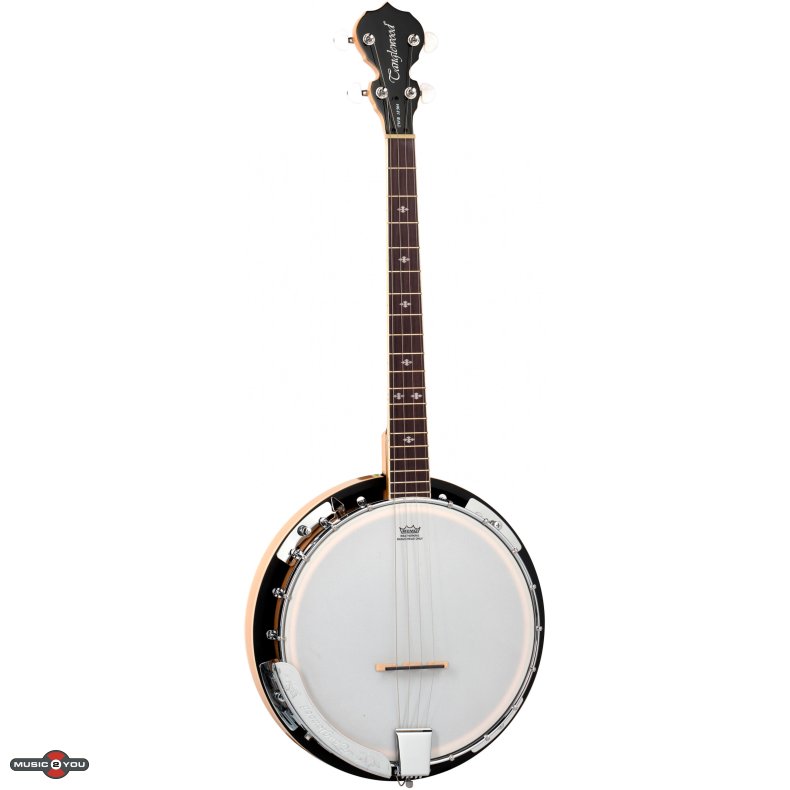 Tanglewood TWB18M4 4 String Banjo, 18 Brackets, Remo Ivory Head