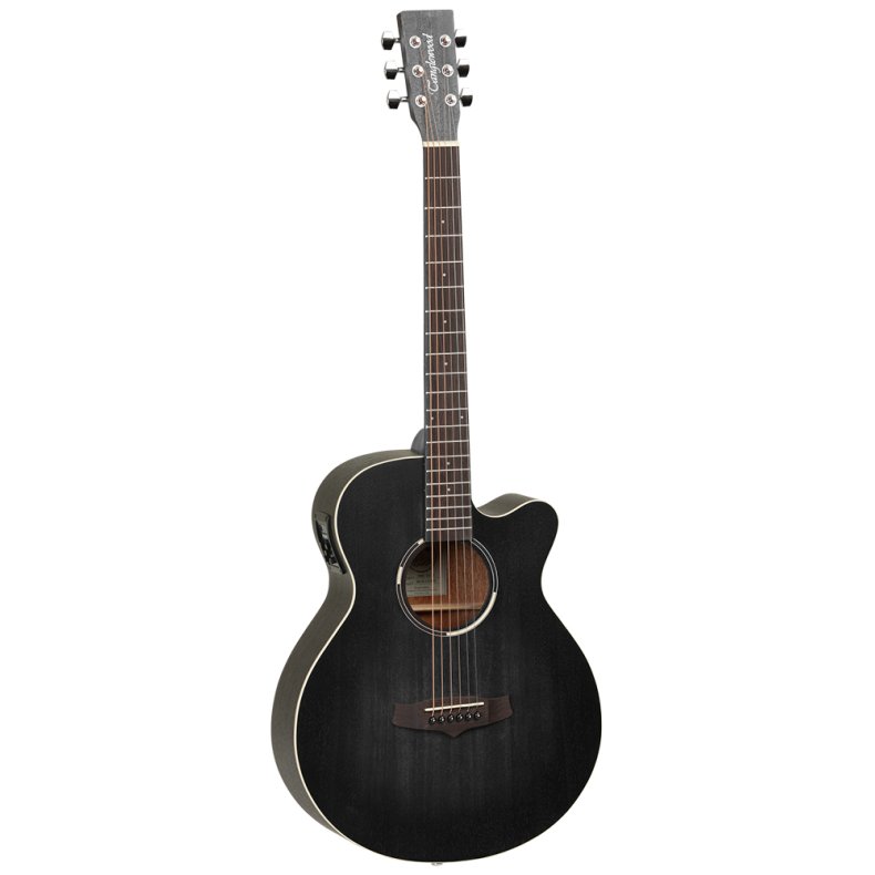 Tanglewood TWBBSFCE Blackbird Western guitar med pickup og cutaway - Black Satin