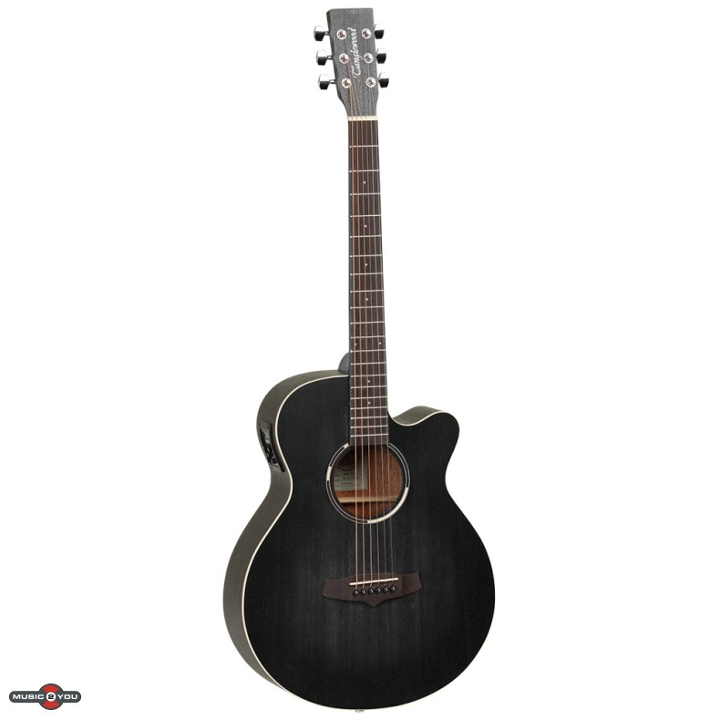 Tanglewood TWBBSFCE Blackbird Western guitar med pickup og cutaway - Black Satin