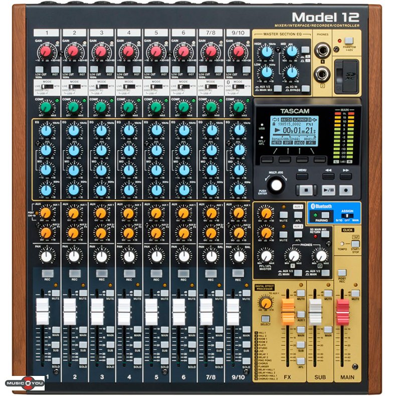 Tascam Model 12 Mixer med digital multitrack optager