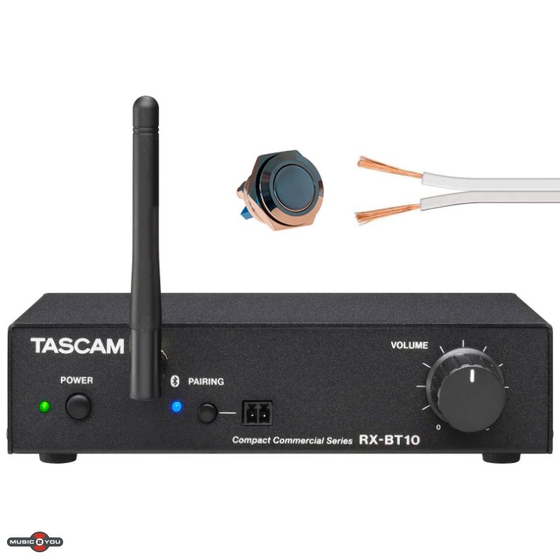 Tascam RX-BT10 Bluetooth modtager - Bundle m. ekstern parrings knap