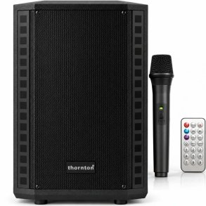Thornton Capella Aktiv batteri h�jttaler med tr�dl�s mikrofon og Bluetooth