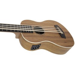 Dimavery UK-700 Bas Ukulele med pickup - Zebra