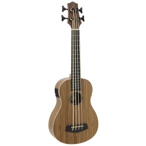 Dimavery UK-700 Bas Ukulele med pickup - Zebra