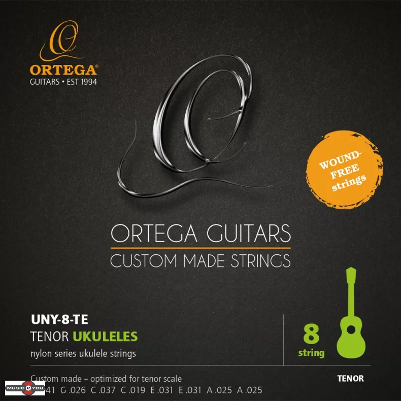 Ortega UNY-8-TE Tenor Ukulelestrenge til 8 strenget